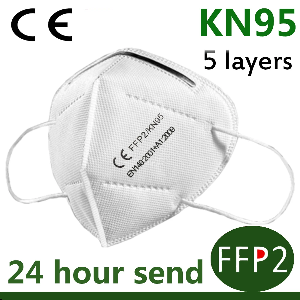 10 шт. маска FFP2 maske KN95 для лица с фильтром Защитная Пылезащитная рта ffp2маска маски