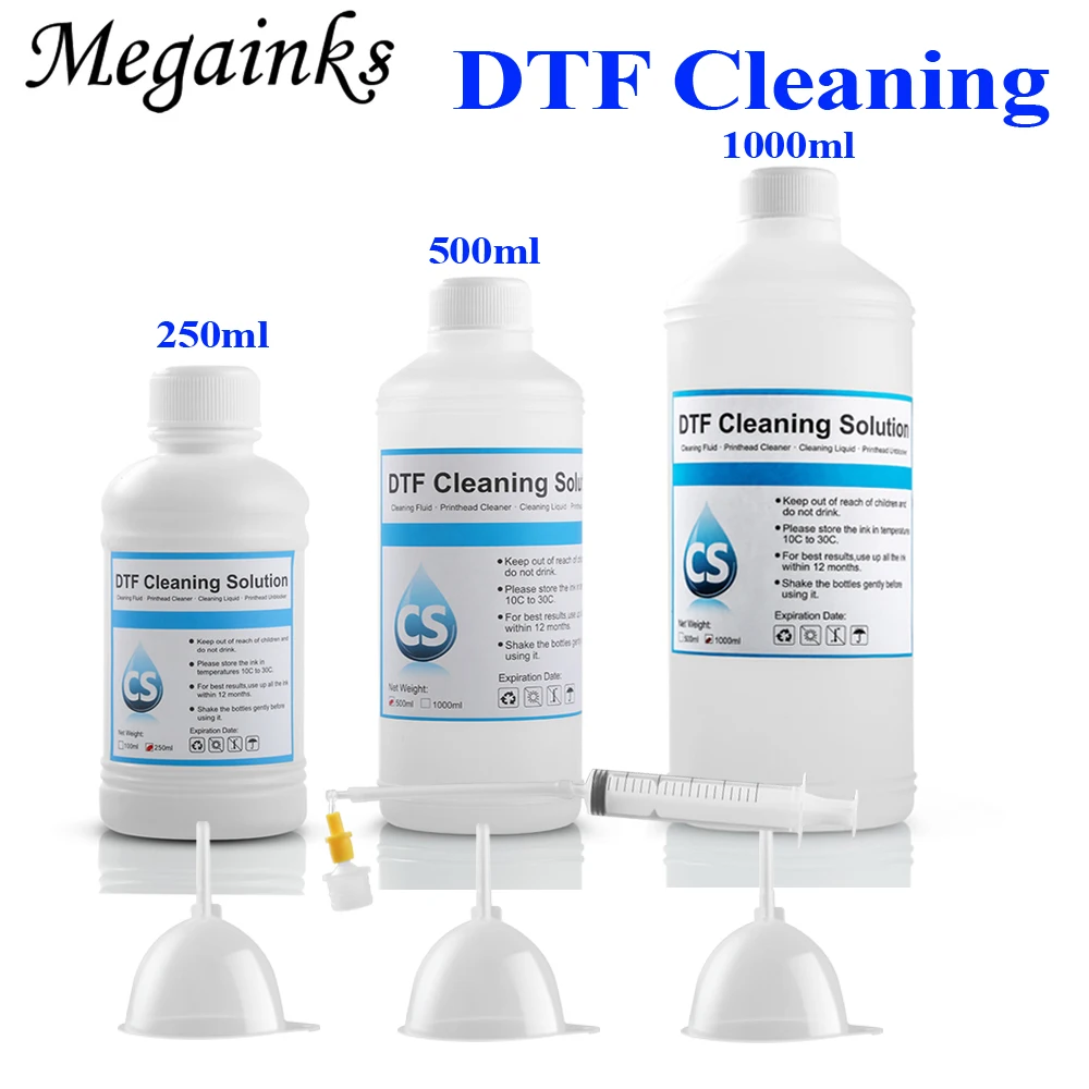 

1000ML 500ML 250ML DTF cleaning Liquid for Epson DX3 DX4 DX5 DX7 DX9 for Epson L1800 L805 L800 1390 DTF ink(textile ink)cleaning