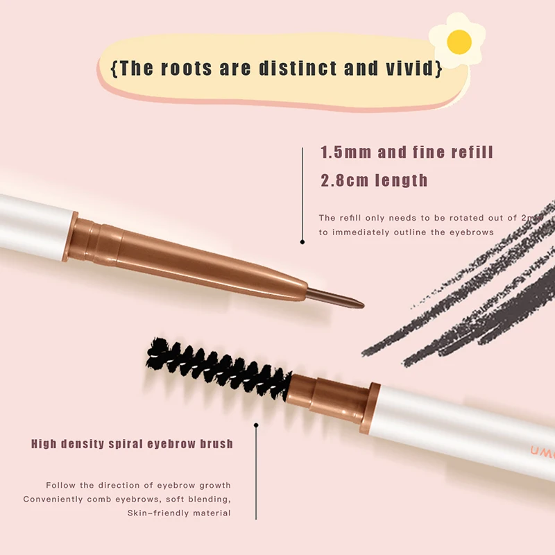 NOVO ультра-тонкая ручка для бровей натуральный стойкий водостойкий устойчивый к
