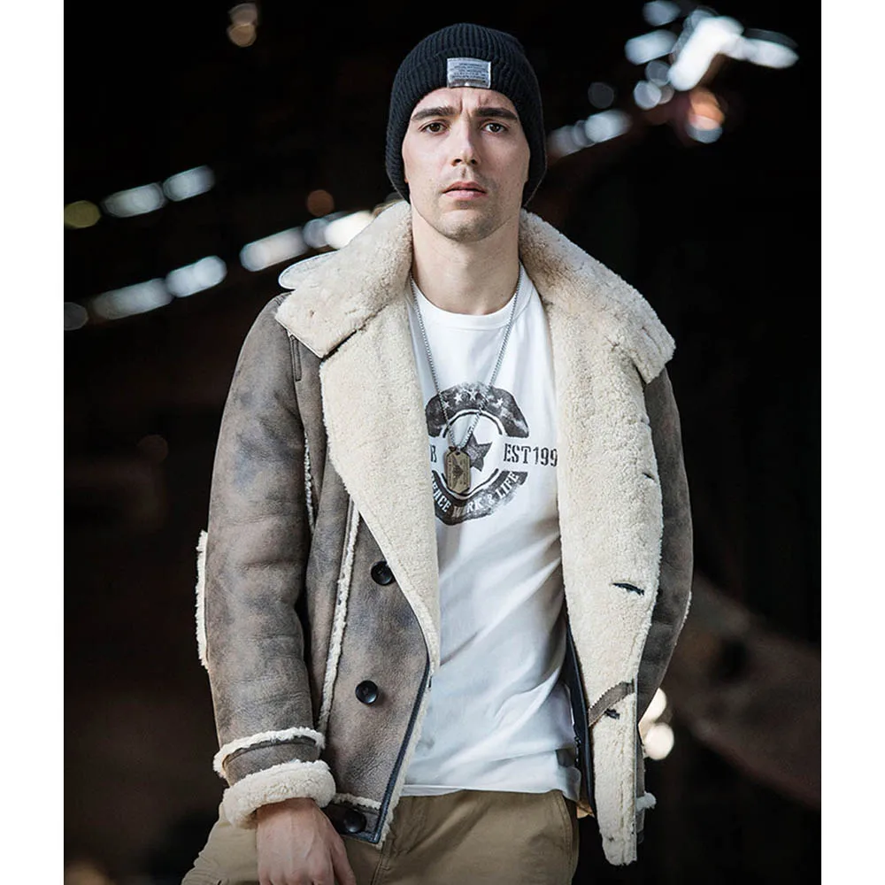 Новинка 2020 Коричневое мужское зимнее теплое пальто Jungle из натурального меха