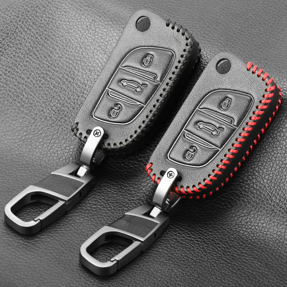 Модный мужской кожаный чехол-брелок для автомобильного ключа Citroen C2 C3 C4 Coupe VTR Berlingo