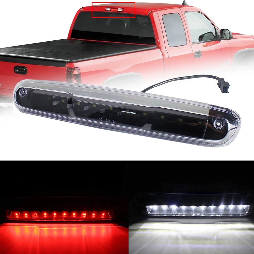 Third Stop Led Light High Mount LED 3rd Brake Taillight Smoke Clear for Chevy Silverado GMC Sierra 2007-2013 | Автомобили и