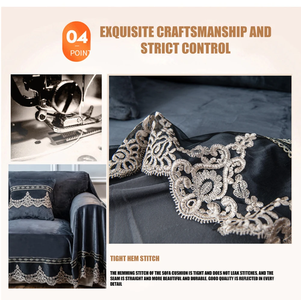 

New Plush Sofa Cover Towel Fashion Velvet Couch Cushion Solid color All-inclusive Couch Blanket for Living room Decor Slipcovers