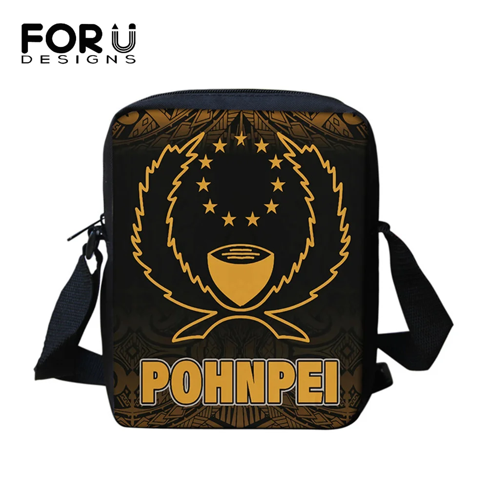 

Модная маленькая сумка через плечо FORUDESIGNS для подростков, девочек, мальчиков, понпей, полинезийский Племенной Дизайн, мини сумки через плечо...