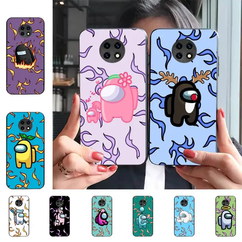 

Among-Us flame Phone Case For Redmi 9 5 S2 K30pro 4X 6Pro Fundas for Redmi 8 7 7A note 5 5A Capa