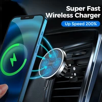 15w magnetic wireless car charger phone holder for iphone 12 pro max universal wireless charging car phone holder for huawei