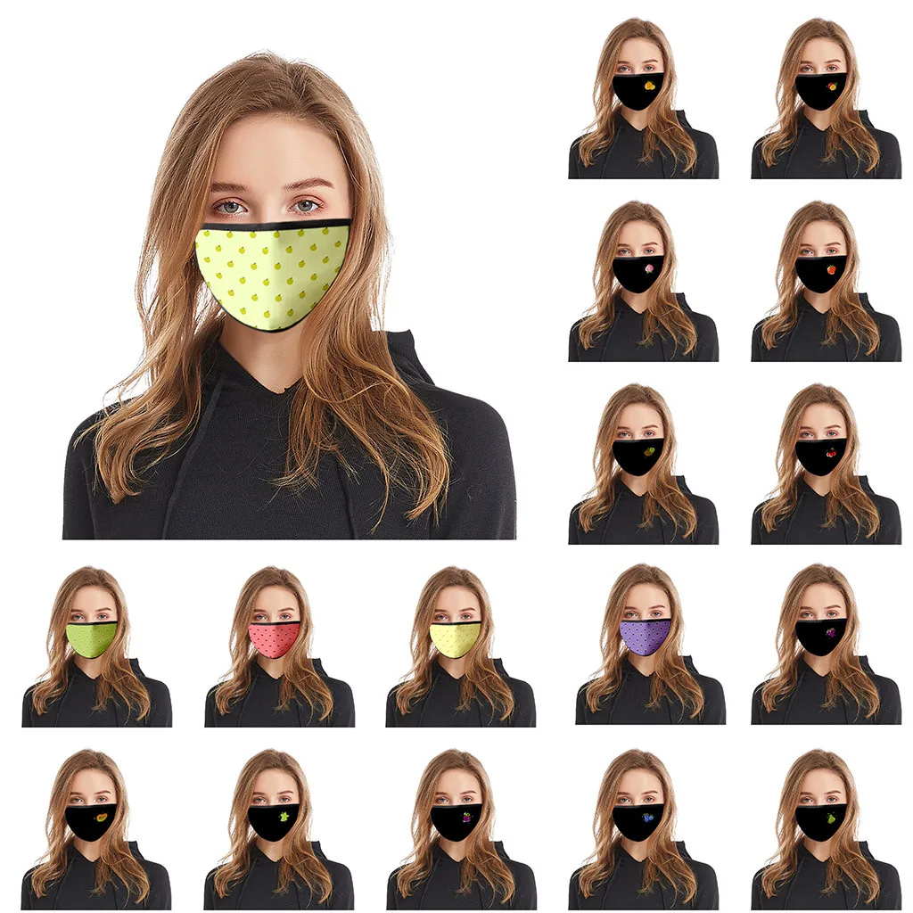 

Reusable Mask Air Purifying Face Mask Outdoor Cotton Face Mask Print Mouth Masks Washable Mouth-muffle Bacteria Proof Mask#E3