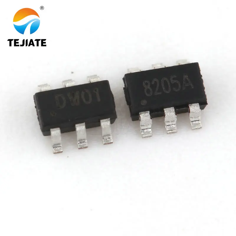 5 шт. DW01A SOT23-6 8205A TSSOP8 8250A литиевая батарея защита IC базовой W01A | Электронные