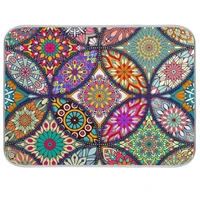 bohemian style placemat drying dish mat for kitchen mandala pattern non slip absorbent tableware pad dish mat heat resistant mat