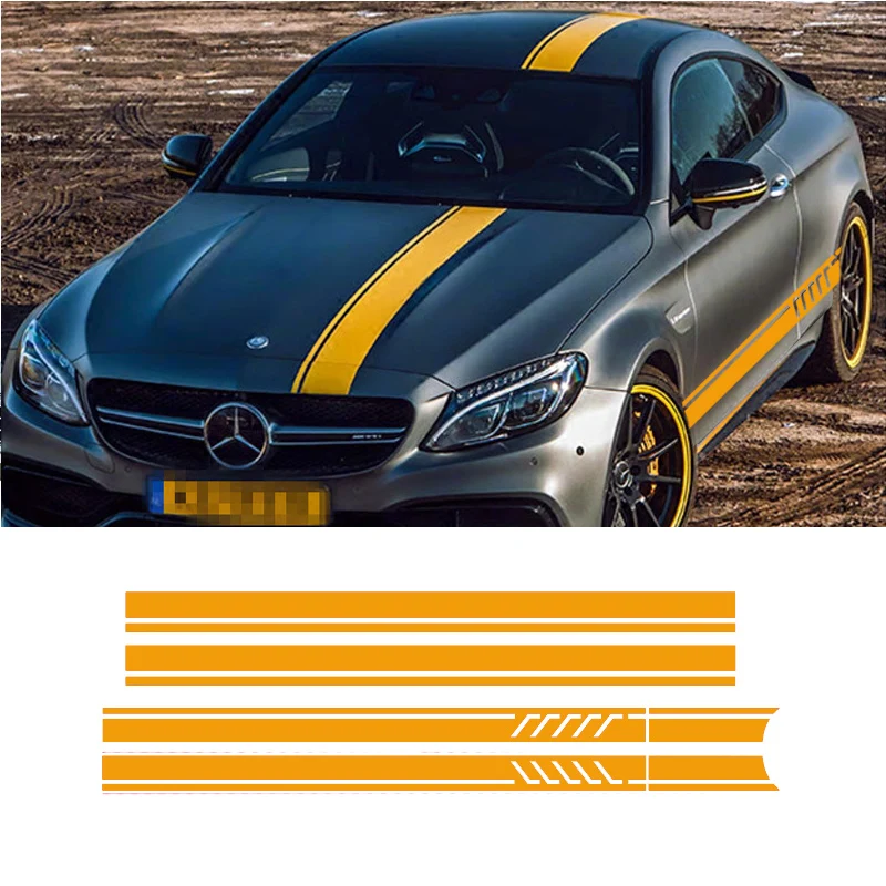 6 шт./лот стикер для кузова автомобиля Mercedes benz AMG A45 GLC45 GLA45 E63 E63S | Автомобили и