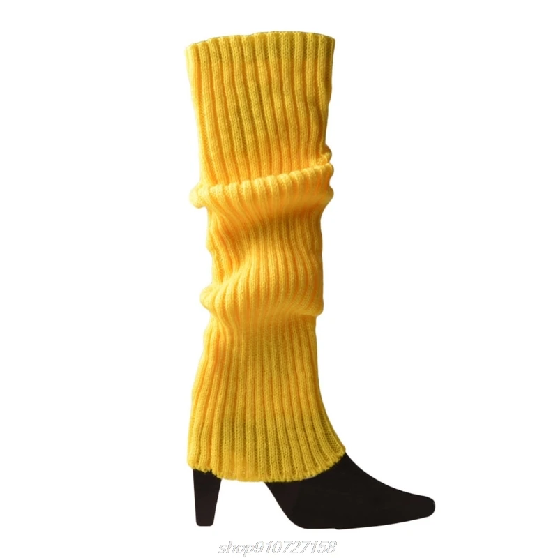 

Women 80s Fluorescent Neon Colored Knit Leg Warmers Ribbed Footless Socks Stockings Halloween Dance Accessories MY20 21 Dropship