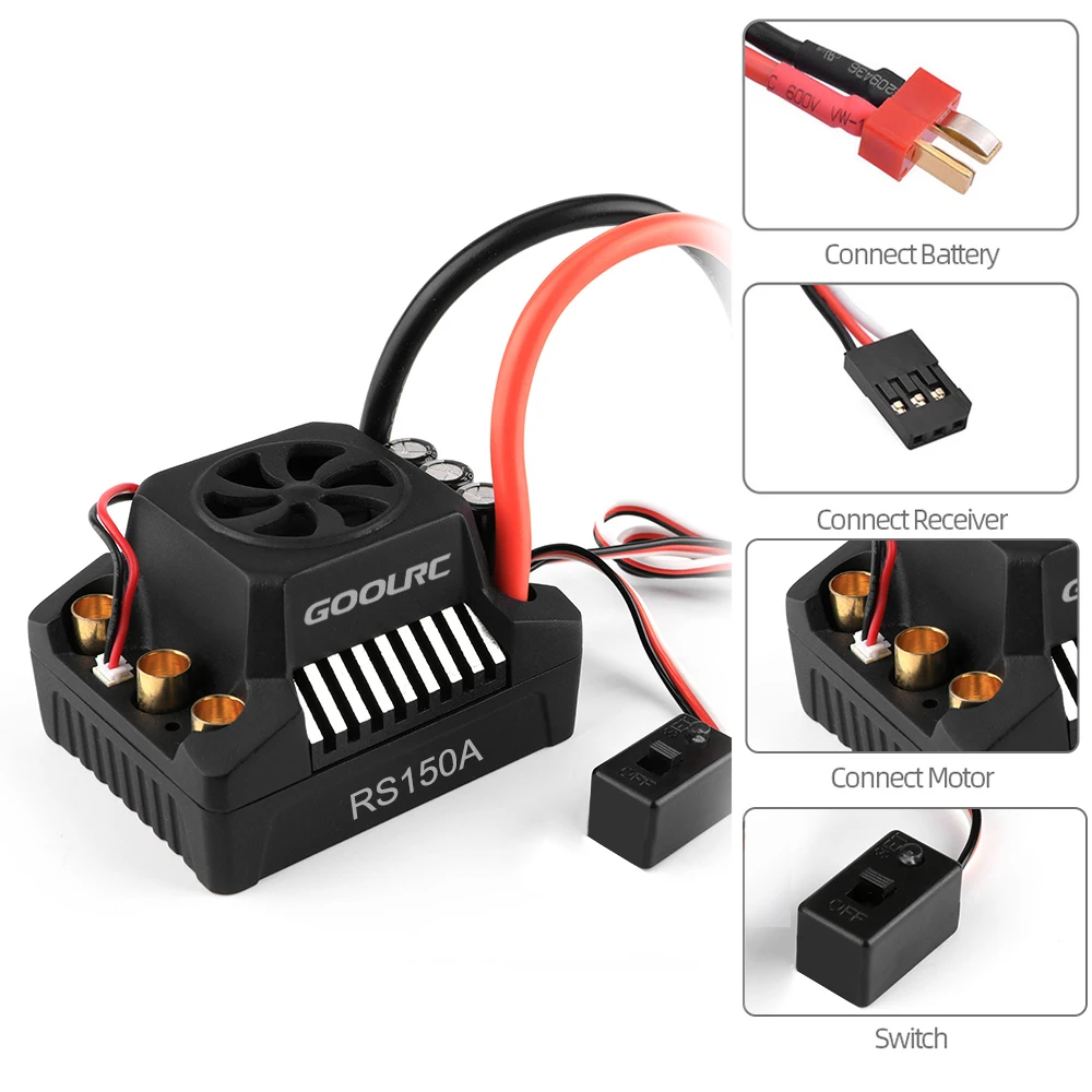 GoolRC 80/120A/150A бесщеточный ESC электрический регулятор скорости 6,0 V/8,4 V/5A BEC для 1/8 1/10 RC грузовика внедорожника RC части