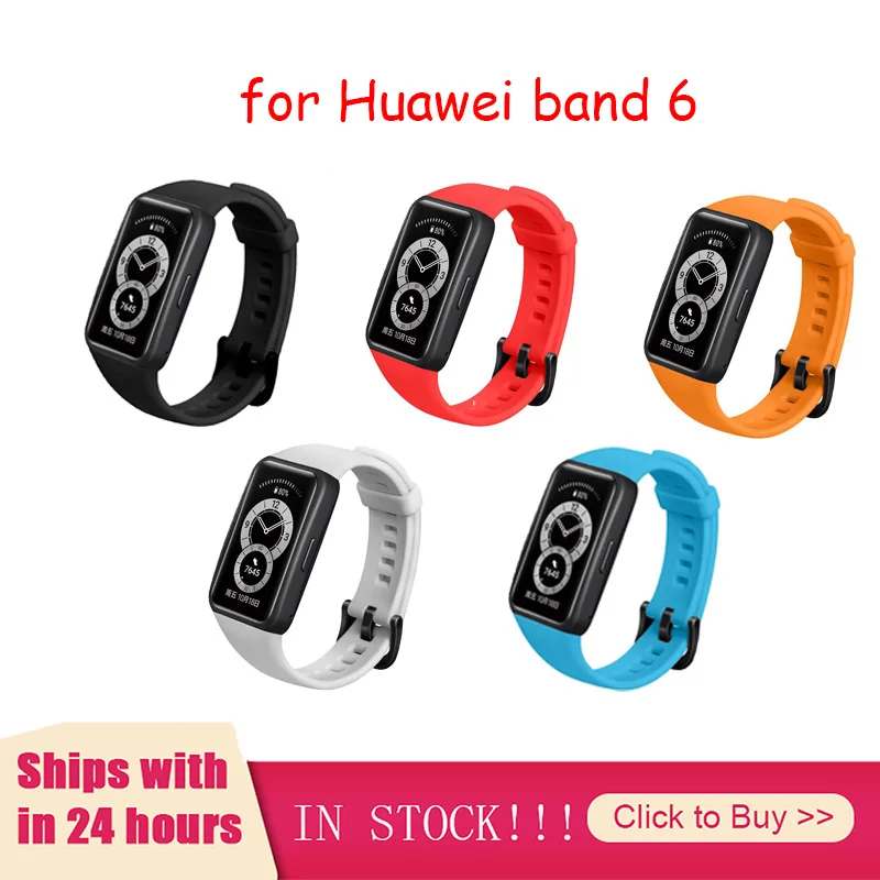 

Сменный спортивный силиконовый ремешок для наручных часов, регулируемые ремешки для часов Huawei Band 6 honor band 6