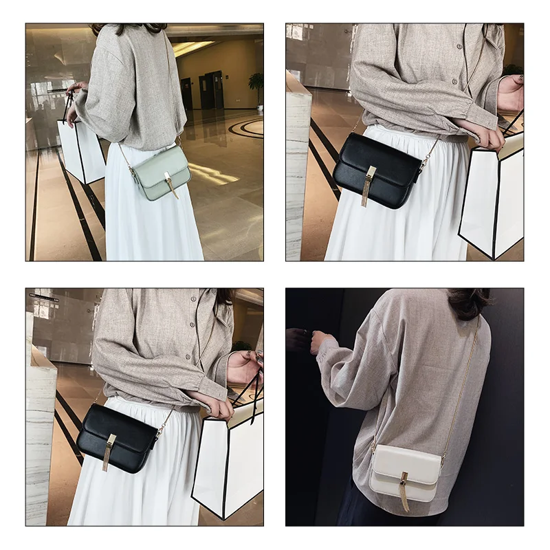 Женская маленькая сумочка с цепочкой-кольцом женская красная сумка кисточками