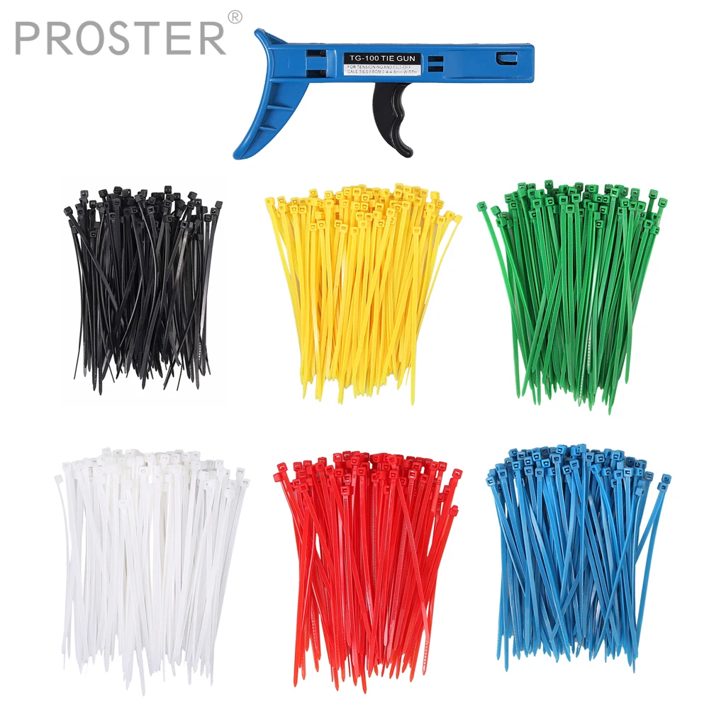 Proster для 600 шт. ассорти кабельные стяжки комплект Zip Обертывания/упаковка