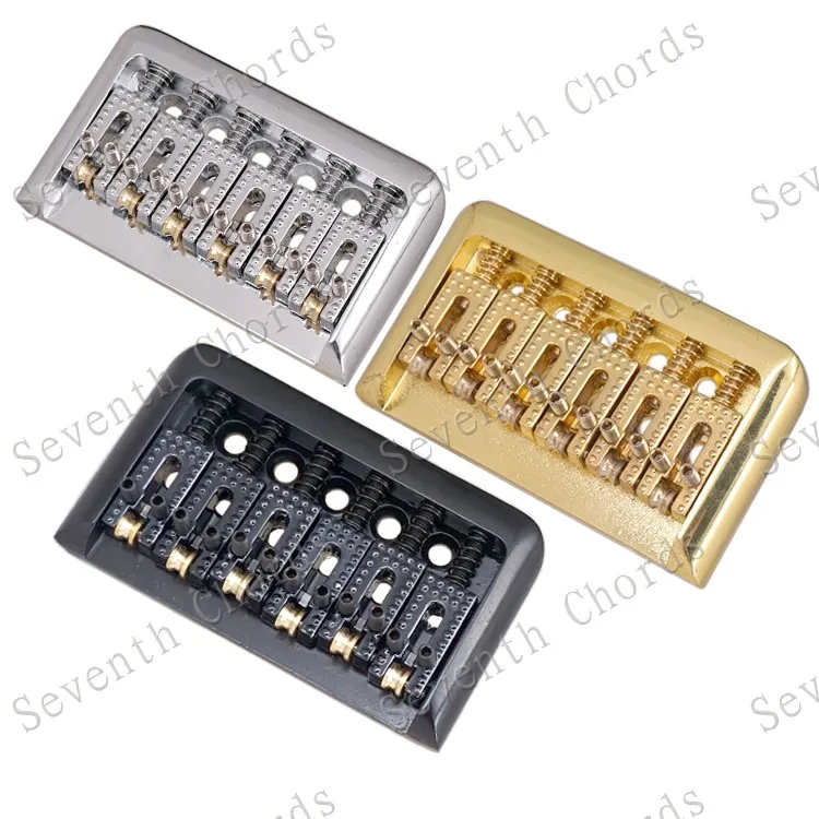 A Set Vintage Type Ashtray 6 string Roller Saddle Bridge for Electric Guitar - Strings through body