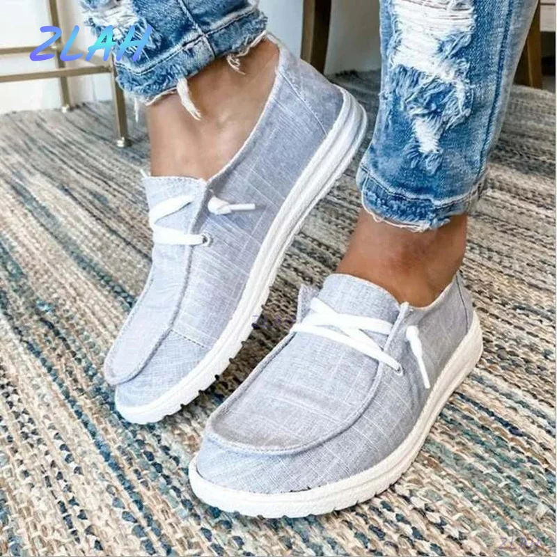 

Кеды женские холщовые, дышащие кроссовки, повседневная обувь на плоской подошве, однотонные, 35-46