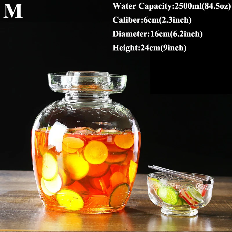 Утепленные Стекло банки для солений корейский кимчи банку травления редис