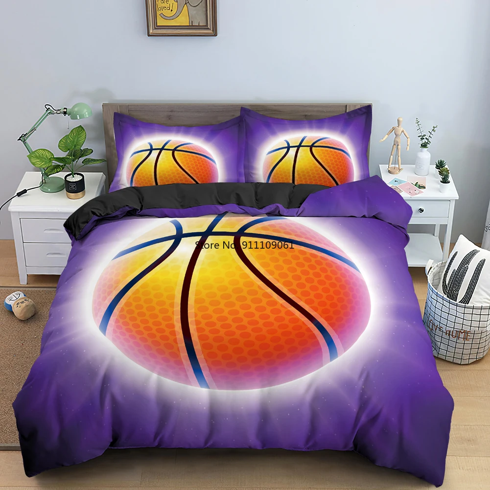

Teenager Kid Sports Football Basketball Duvet Cover Set Single/Twin/Queen/King Bedclothes Bedding Sets Quilt Comforters Bed Set