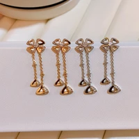 elegant fashion eternal flower earrings original brand high quality jewelry logo exquisite female gift