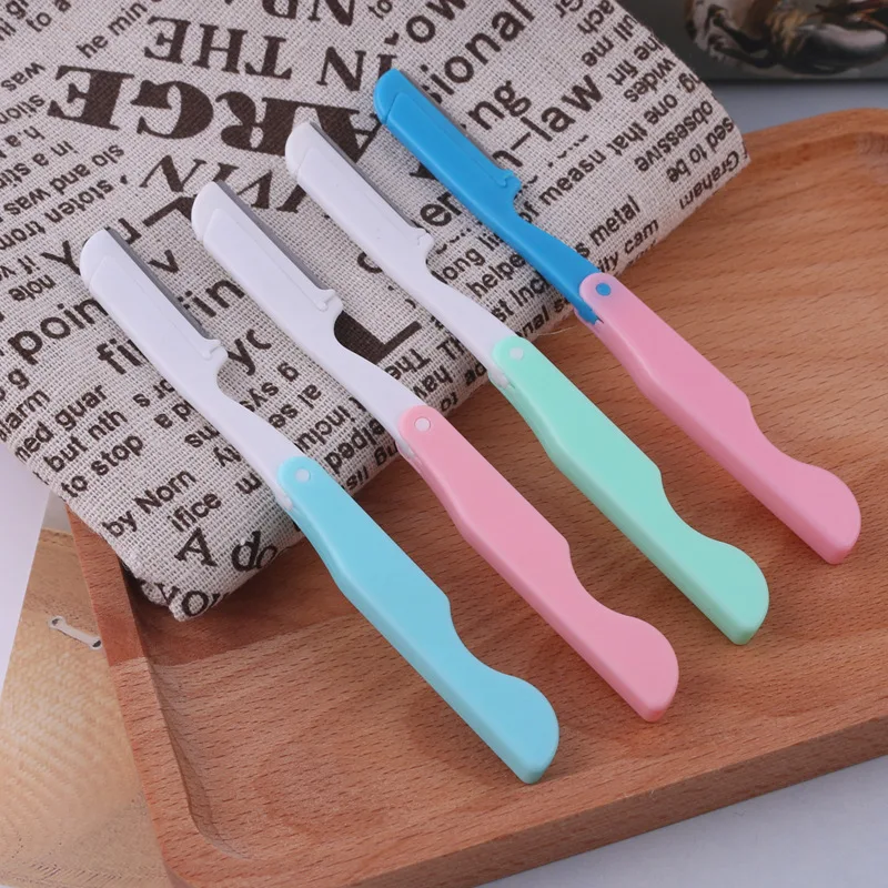 Ножницы для стрижки бровей лезвие лица макияж Пинцет выщипывания в форме ножниц