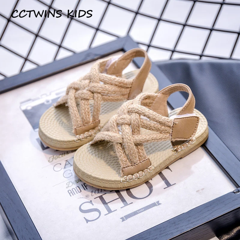 Туфли детские CCTWINS из ПУ кожи мягкая плоская подошва модные сандалии принцессы