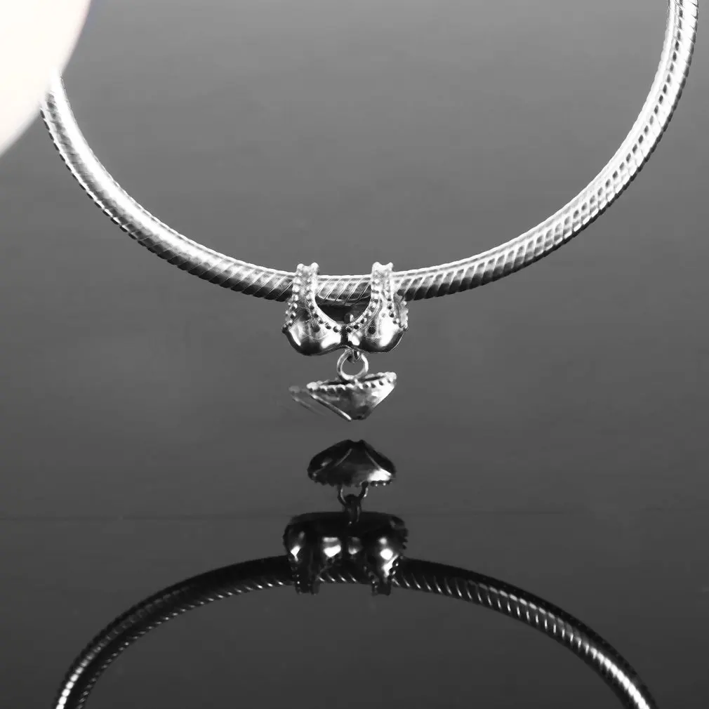 925 пробы серебряный уникальный дизайн Наборы бикини форма бусины подходят для