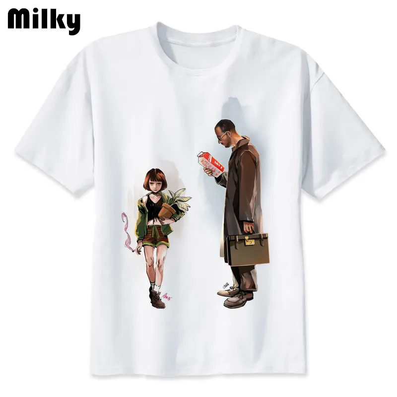 Женская футболка с принтом leon the professional белая в винтажном стиле лето 2019 | одежда