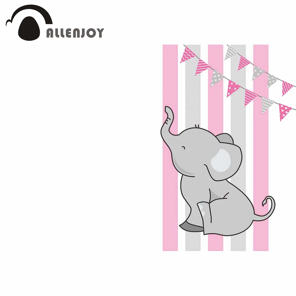 Фон для детского дня рождения Allenjoy слон мешальные флаги баннер розовый синий