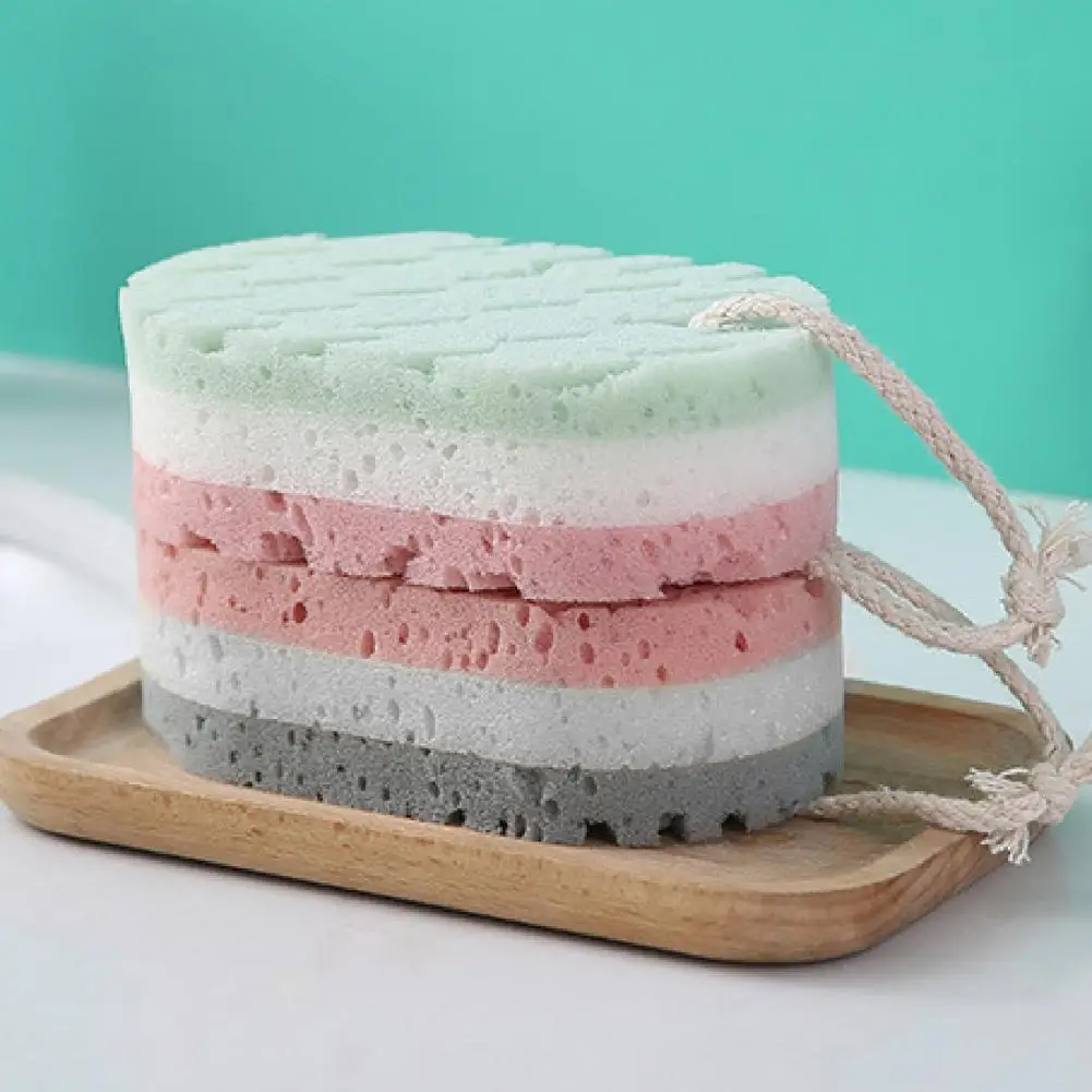 

Deep Cleaning Modern Water Absorption 3 Layers Bath Scrub Sponges Practical Scrub Sponges Skin Friendly for Bathroom
