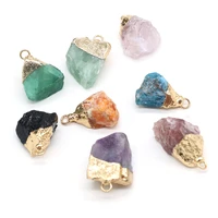 1pcs natural mixed colors semi precious stones pendant for necklace earring or jewelry making women girls trendy gift 15 20mm