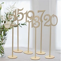 10pcspack hot style wooden wedding supplies wedding place holder table number figure card digital seat decoration