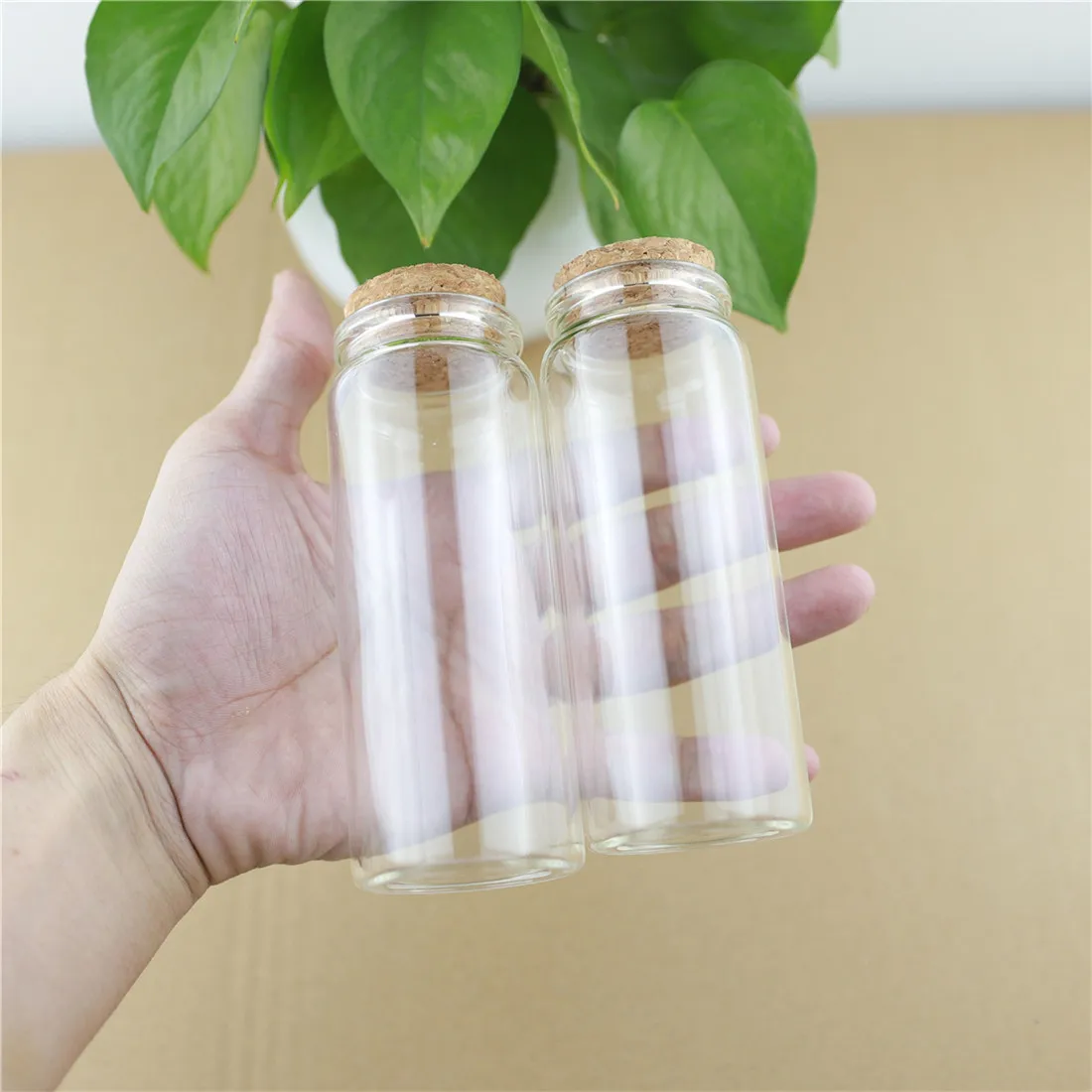 

12 Pcs/lot 47*120mm 150ml Glass Bottle Stopper Test Tube Storage Jar Cork Bottle Food spice candy Container Glass Jars DIY Vials