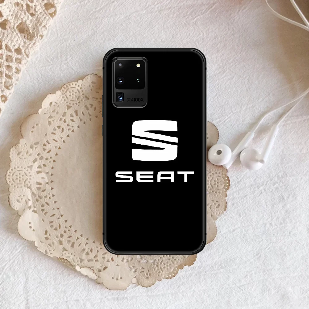 

Car Seat Logo Phone Case Cover Hull For Samsung Galaxy S 7 8 9 10 e 20 FE uitra plus Note 9 10 20 black Waterproof Luxury Funda