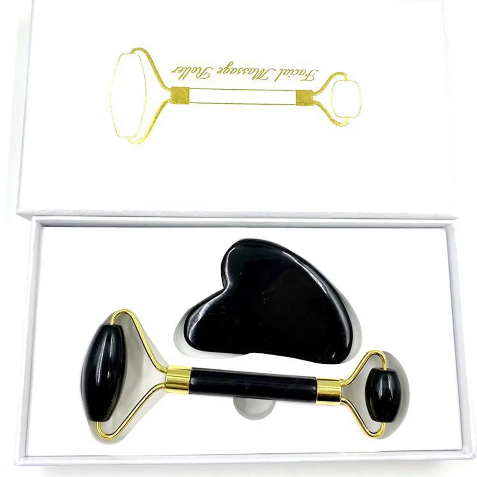 

Facial Massage Roller Guasha Board Double Heads Natural Jade Stone Face Lift Body Skin Relaxation Slimming Beauty Neck Thin Lift