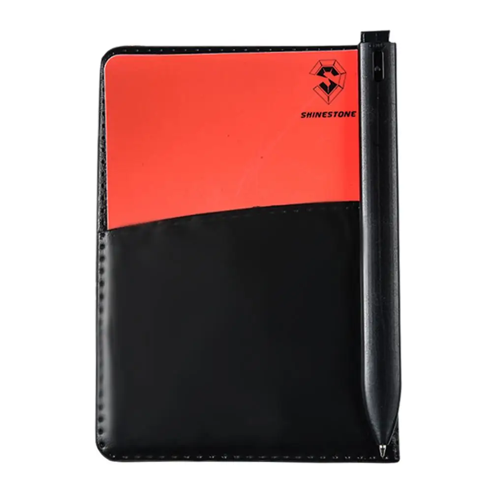 Кожаный чехол с красными и желтыми картами для блокнота флагов футбольных