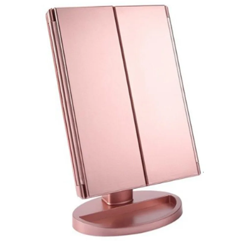 

22 LED Natural Light Touch-Dimming Folding Countertop Fill-Up Makeup Mirror with 2X / 3X nifying Gl Surface