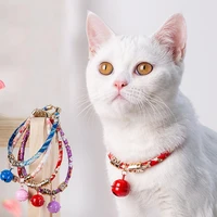cat retro style retractable japanese style and wind chimes dog collars necklace pet accessories puppy chihuahua pies suppliers