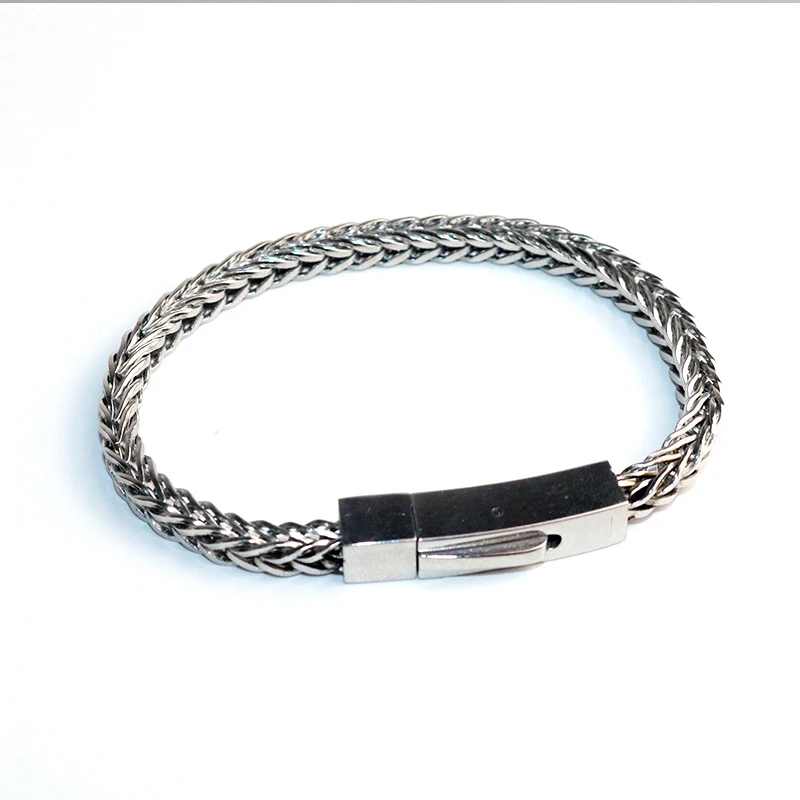 Гламурный Круглый браслет-цепочка для мужчин Pulseira ювелирные изделия подарок браслет серебряный Модный панк пара Будда браслет женский BB106