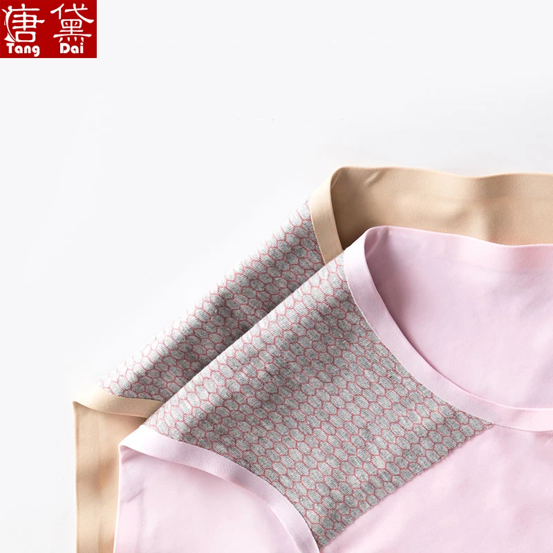 Tangdai чистый хлопок без следа антибактериальные трусики для девушек средняя талия