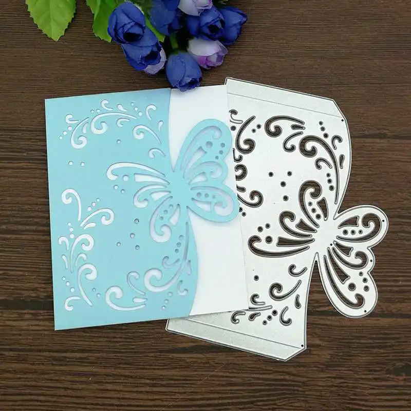 Бабочка конверт поздравительная открытка металлические режущие штампы