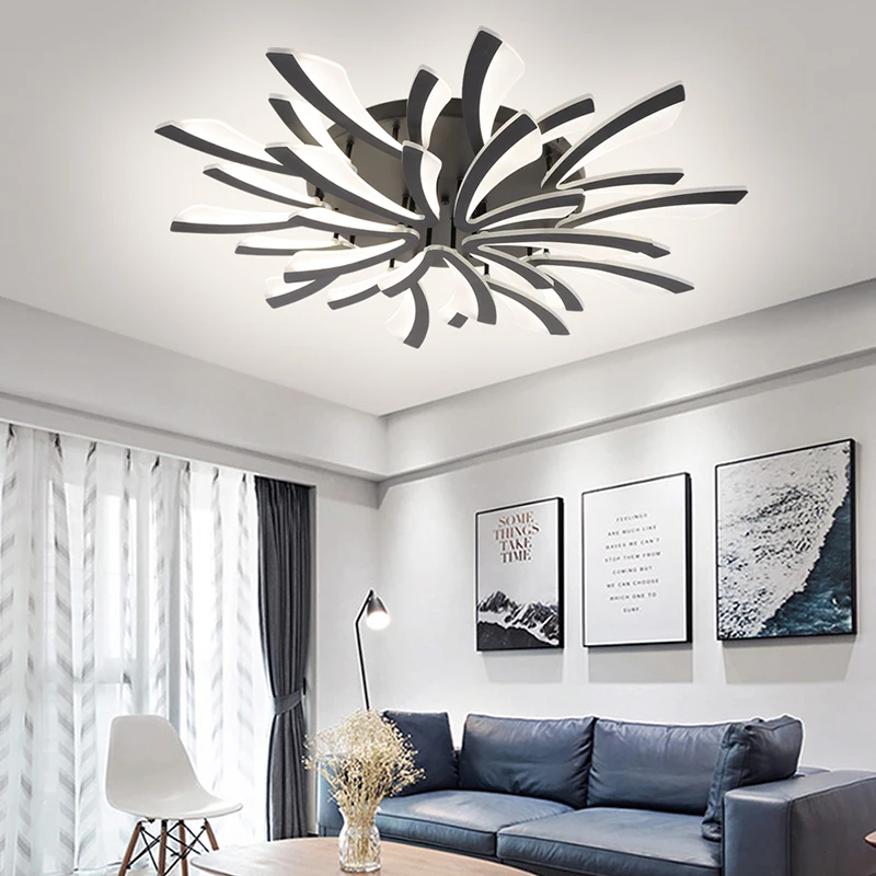 

Modern Black Lamp Home LED Ceiling Light Decoration For Foyer Living Room Dining Room Bedroom Kitchen Indoor Lustre 110V 220V
