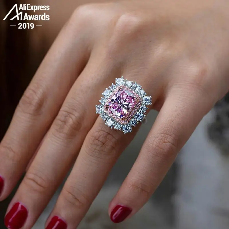 Кольцо из серебра 925 пробы с камнями цитрином сапфиром аметистом и Рубином |