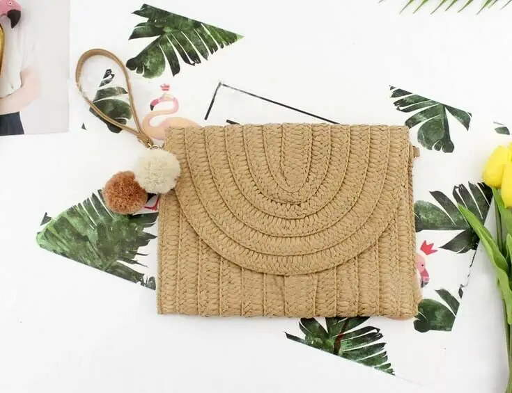 NoEnName-Null летняя Женская Ретро плетеная сумка сумки через плечо богемный пляжный