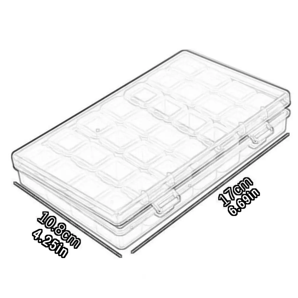

28 Grids Storage Box Jewelry Box Nail Tool Plastic Box Compact Cube Storage Unit Earrings Necklace Storage Box