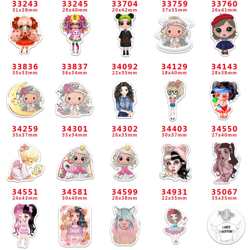 Поделки для творчества Мультяшные Феи маленьких девочек с принтом плоская