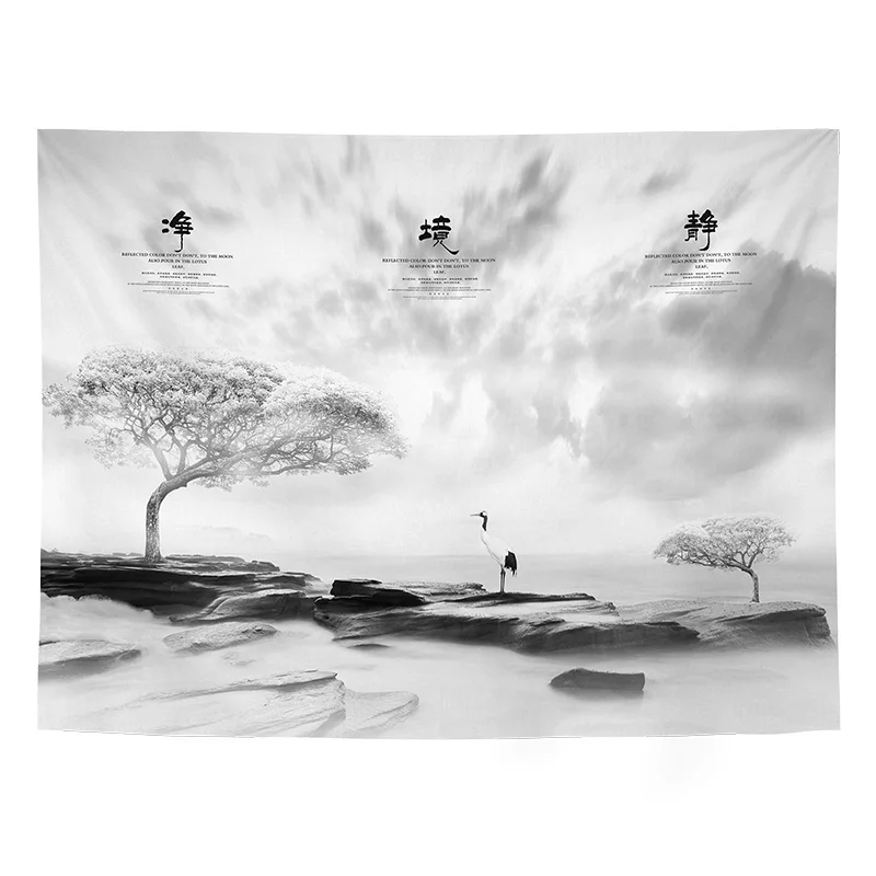 Простой скандинавский гобелен ландшафтный принт китайское эстетическое