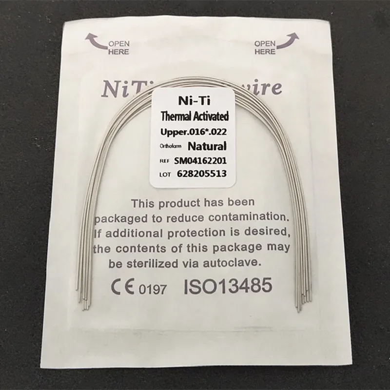 

10 упаковок, термоактивированная проволока из нити-арки, натуральная форма, 100 шт., Стоматологические Ортодонтические Луки
