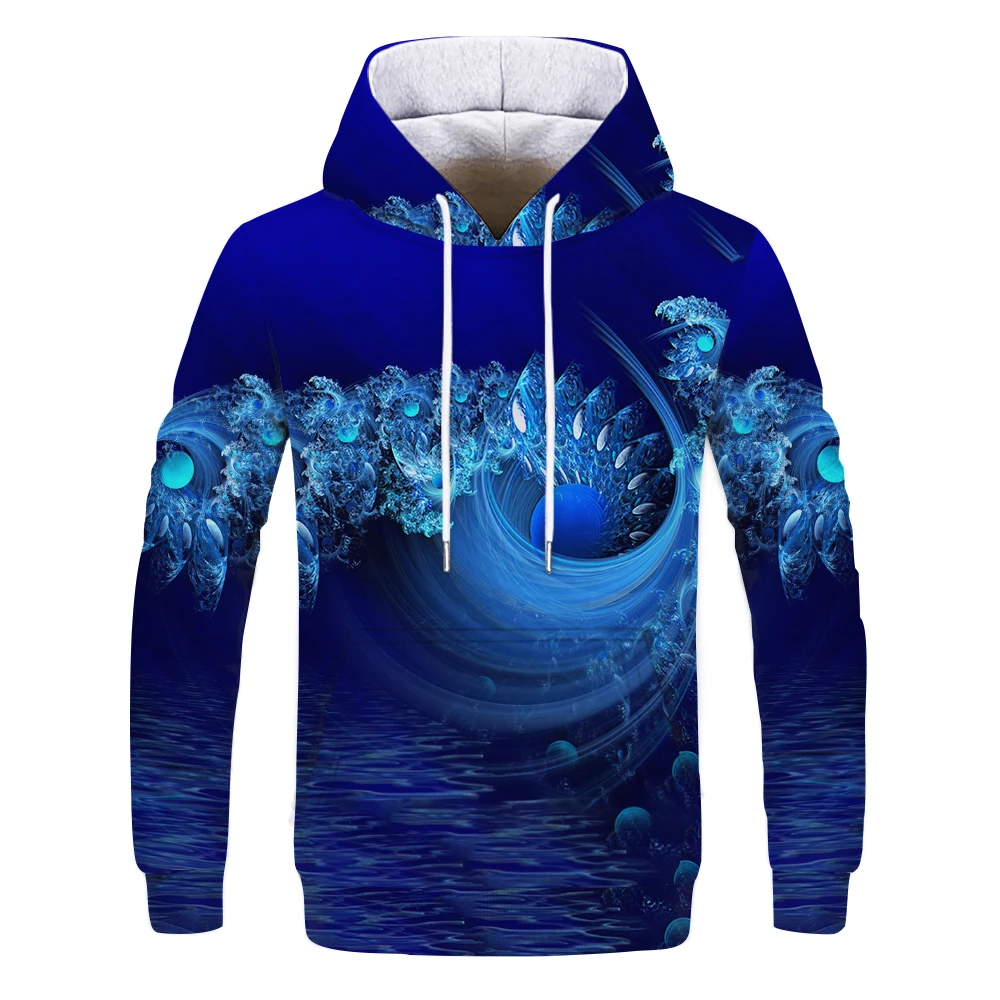 

Nature 3d graphics hooded sweater men's autumn and winter outdoor travel essential hooded sweater