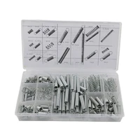 200 pcsset high quality metal material compression spring springs combination with storage box transparent packaging box